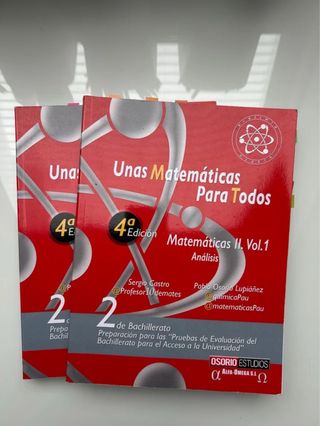 Libro Unas Matemáticas para Todos