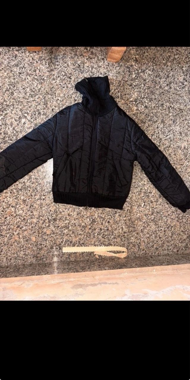 Giubbotto bomber nero collo alto