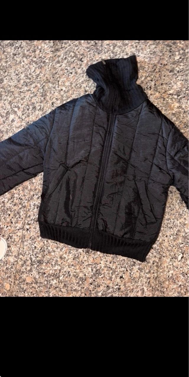 Giubbotto bomber nero collo alto