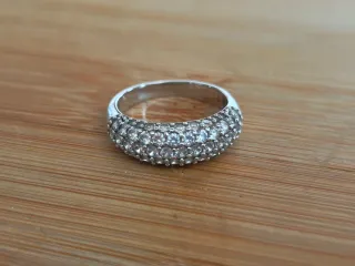 Anillo Swarovski Cristal Transparente Plata 