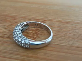 Anillo Swarovski Cristal Transparente Plata 
