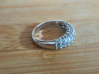 Anillo Swarovski Cristal Transparente Plata 