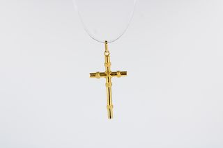 049-03-00008 Colgante cruz Oro amarillo 18K