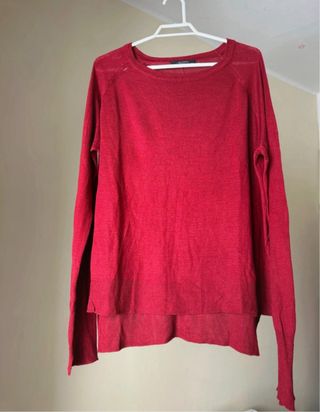 Jersey punto fino rojo talla L