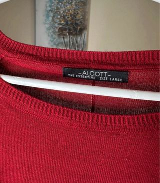 Jersey punto fino rojo talla L