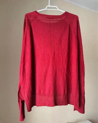 Jersey punto fino rojo talla L