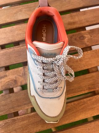 Zapatillas Hoff Mujer Talla 38 Beige/Naranja