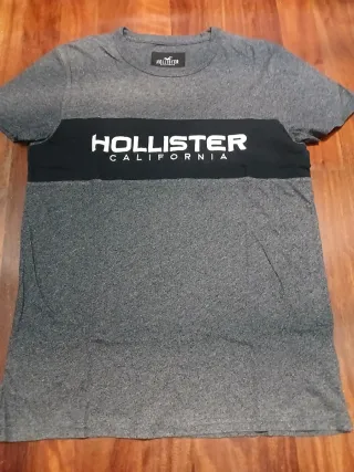Lote 2 Camisetas Hollister Talla S Gris