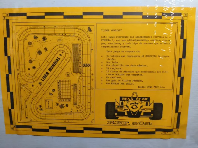 Jogo de Tabuleiro Líder Mundial de Fórmula 1