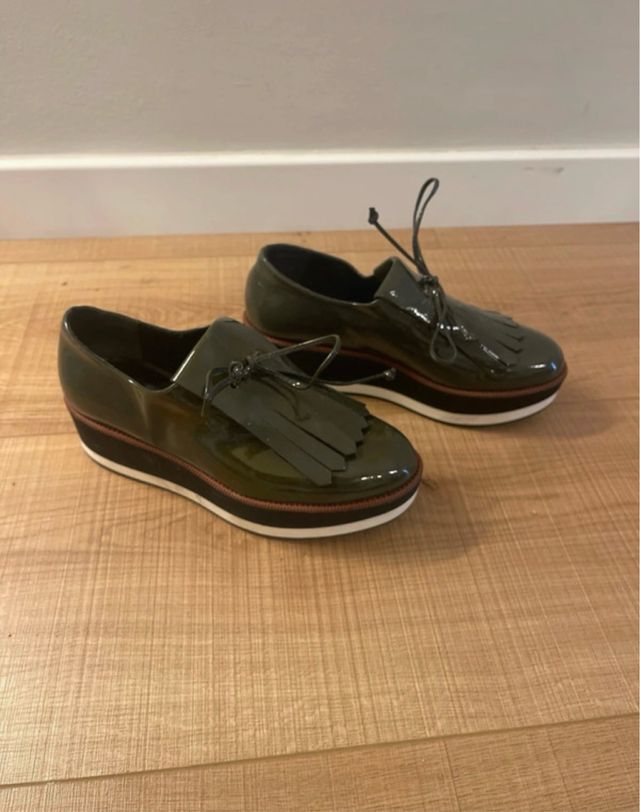 Zapatos Paloma Barceló Verde Charol