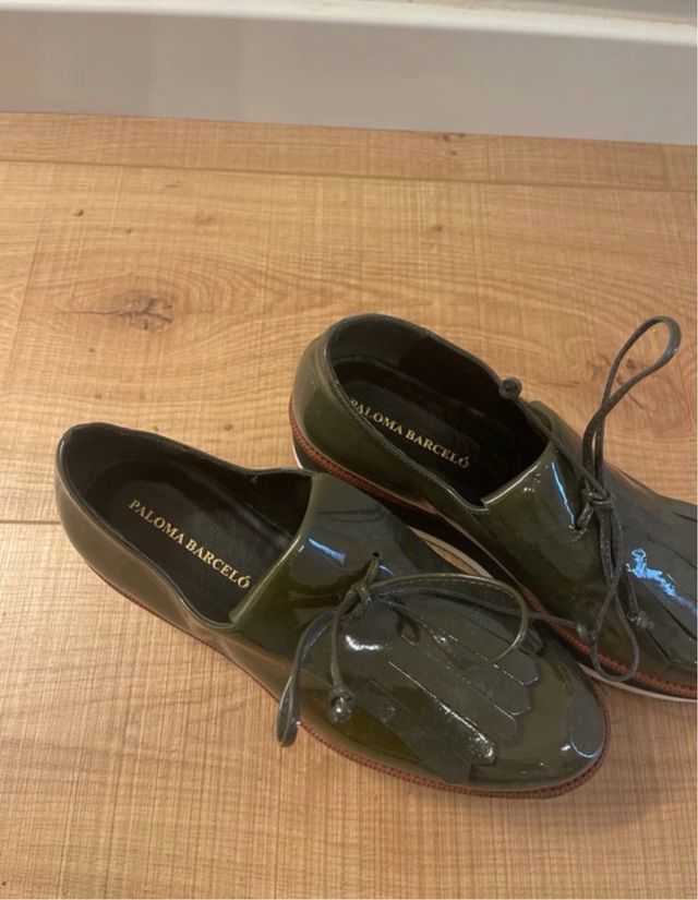 Zapatos Paloma Barceló Verde Charol