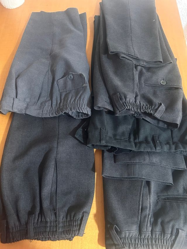 Pantalones de uniforme gris 8/10/12 largo/corto