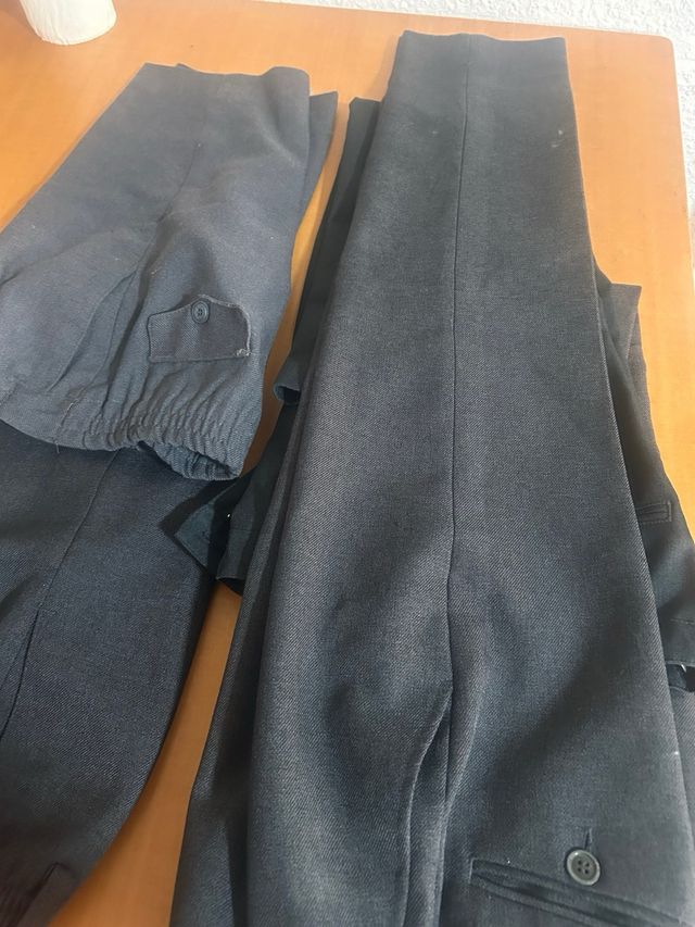 Pantalones de uniforme gris 8/10/12 largo/corto