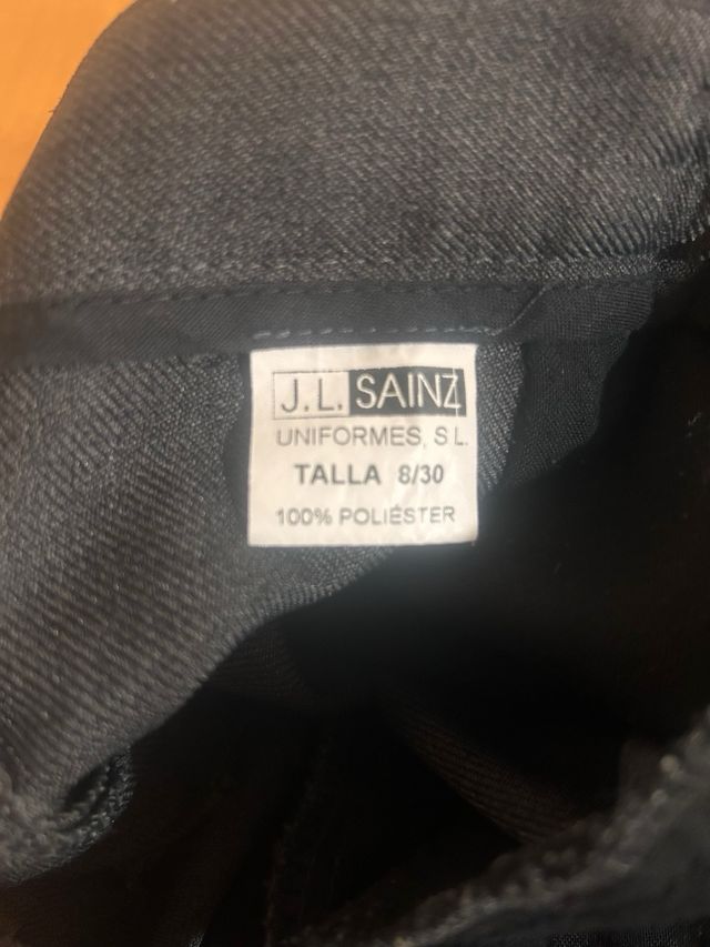 Pantalones de uniforme gris 8/10/12 largo/corto