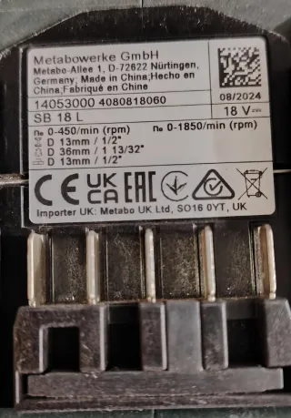 Taladro percutor Metabo SB 18L