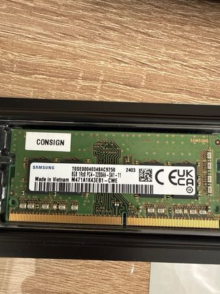 2 Samsung 8GB DDR4 SODIMM 3200MHz