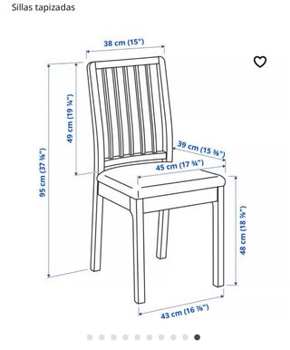 conjunto de 4 sillas de comedor Ikea 