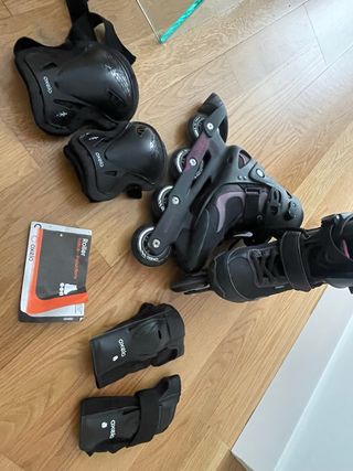 Patines en línea Oxelo con protecciones y mochila
