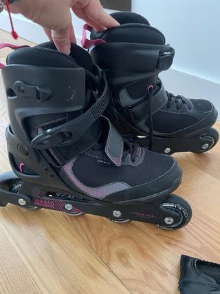 Patines en línea Oxelo con protecciones y mochila