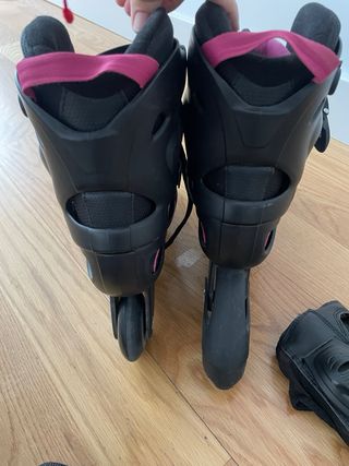 Patines en línea Oxelo con protecciones y mochila