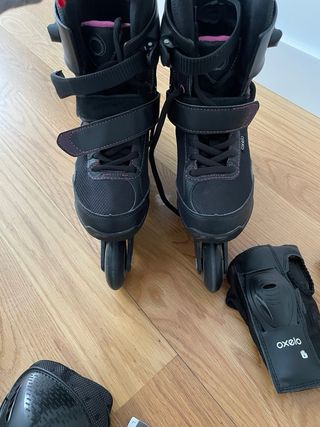 Patines en línea Oxelo con protecciones y mochila