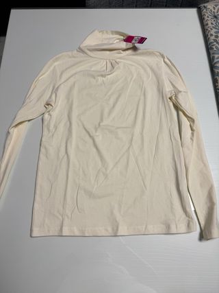 Jersey cuello alto beige