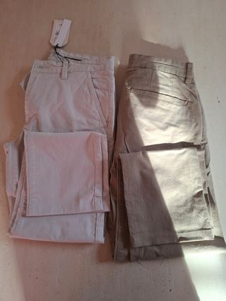 Pantalones chinos beige talla 36 skinny