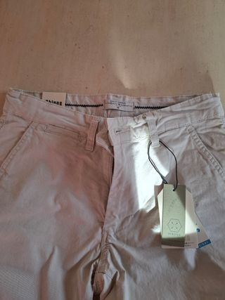 Pantalones chinos beige talla 36 skinny