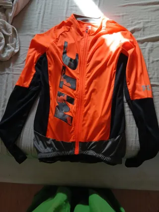 Chaqueta Ciclista Naranja y Negra