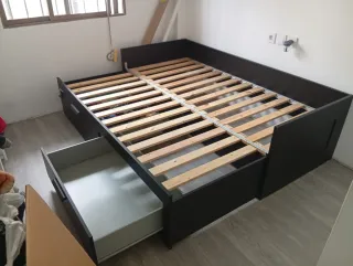 Diván IKEA Negro con Cajones