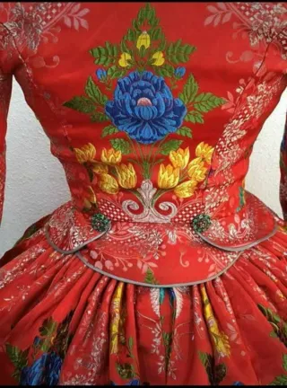 Traje Indumentaria Alicantina Multicolor