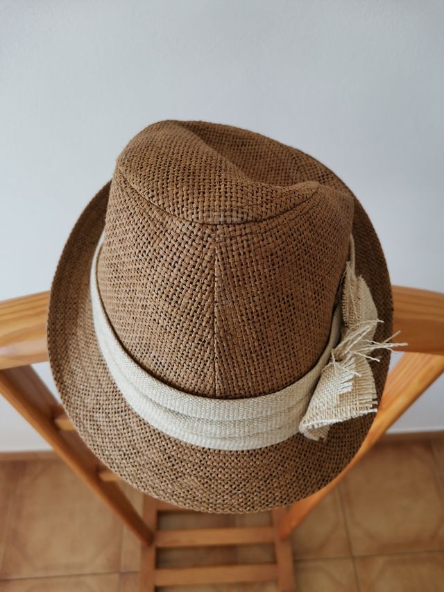 Sombrero rafia con lazo