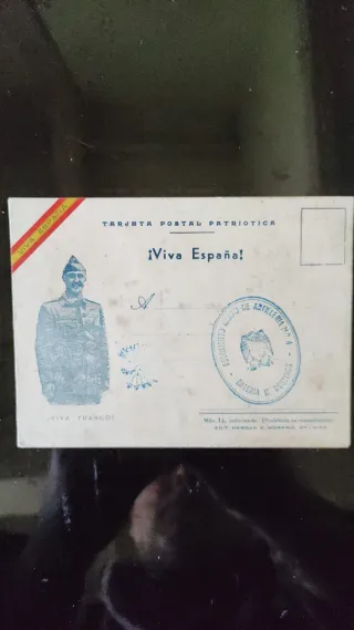 Tarjeta Postal Patriótica año 1938