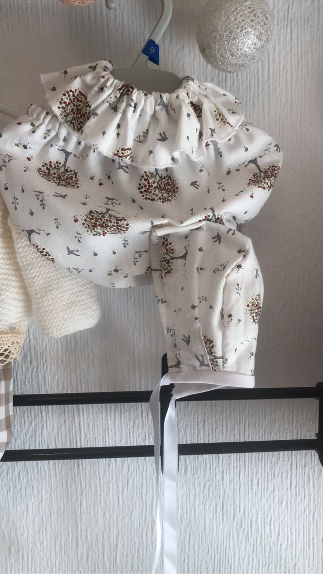 Conjunto Ropa Reborn: Gorro, Braguita y cuello