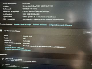 MSI Katana 15 B12V i7 12ª Gen RTX 16GB RAM