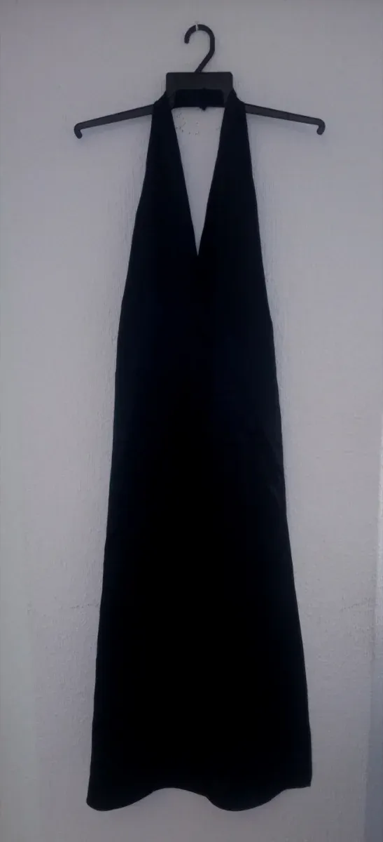 Vestido largo negro fiesta Zara