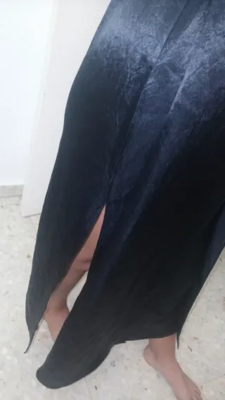 Vestido largo negro fiesta Zara