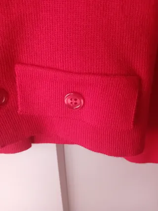 Chaqueta bebé lana roja