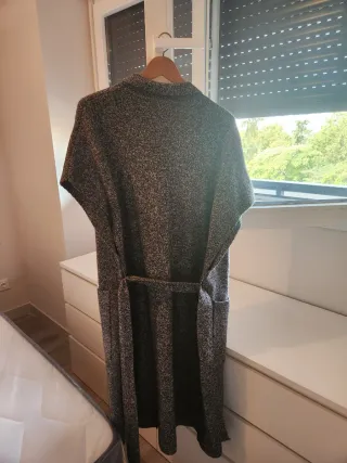 Chaleco largo Zara gris talla L. Como nuevo.