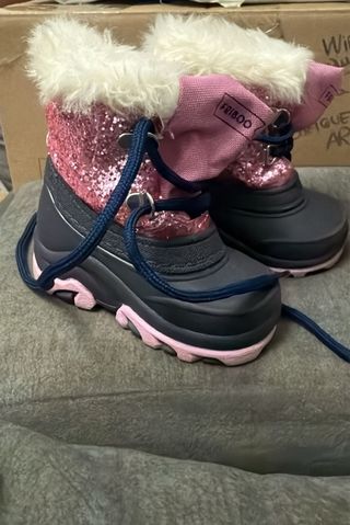 Botas Nieve Niña Friboo Rosa y Negro, talla 18/19