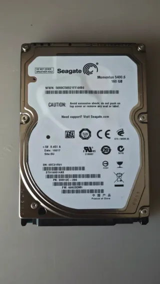 Disco Duro HDD 160GB 2.5" Seagate
