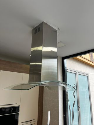 Campana Extractora Thermex Isla 90cm Inox/Cristal