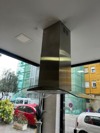 Campana Extractora Thermex Isla 90cm Inox/Cristal