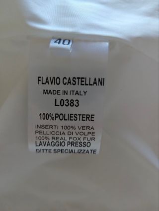 Piumino Flavio Castellani bianco con volpe