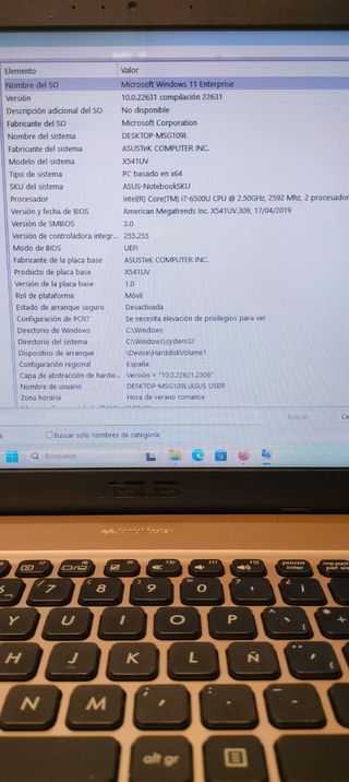 Portátil Asus i7 8GB RAM SSD + Batería REGALO