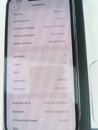 iPhone 13 Pro Max Gris/Plateado