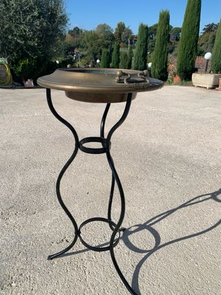 Braciere antico rame con base ferro battuto