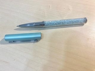Penna a sfera Swarovski Crystalline blu/turchese