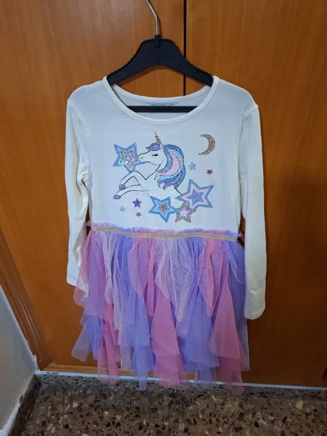 Vestido Unicornio Talla 7/8 (128cm)