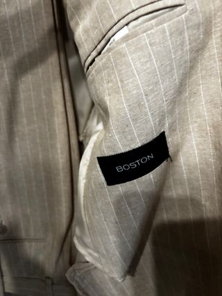 Traje de chaqueta a rayas para hombre